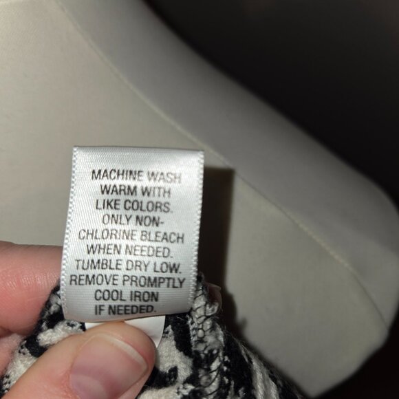 SO Dress Black White Houndstooth Big Button Babydoll Empire High Waist Mid 90s - Picture 6 of 6